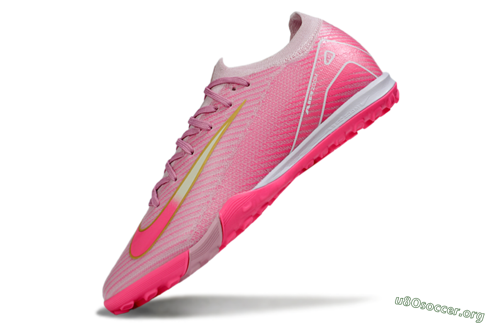 Nike Air Zoom Mercurial Vapor 16 Elite TF Football Shoes - Pink/Gold/White 5