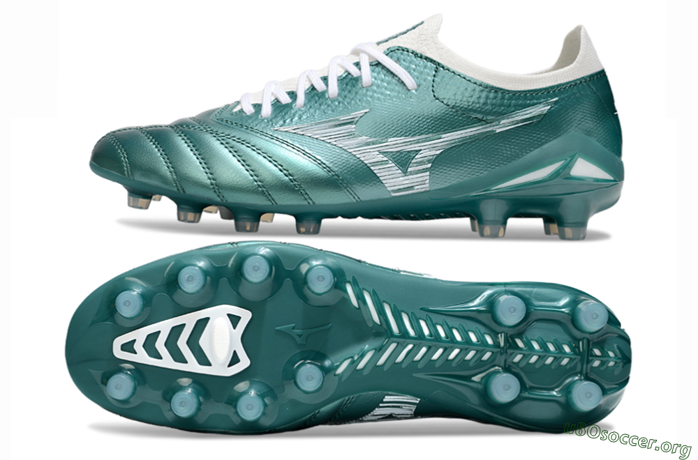 Mizuno Morelia Neo 4 FG Football Boots - Jade/White 1