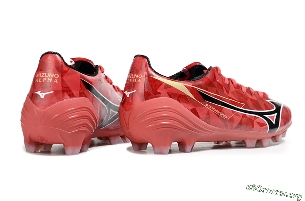 Mizuno Morelia Alpha Beta FG Football Boots - Red/Black/White 6