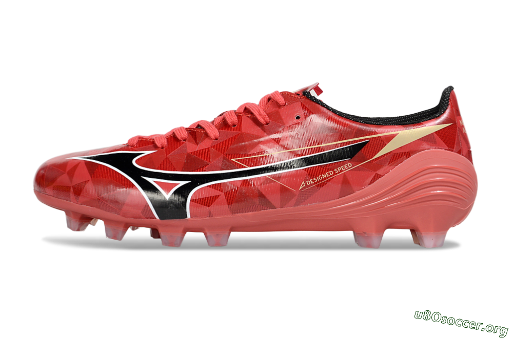 Mizuno Morelia Alpha Beta FG Football Boots - Red/Black/White 3