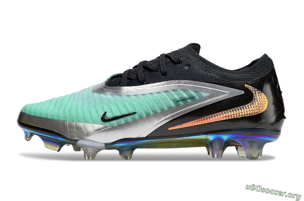 Nike Phantom 6 Low Elite FG Football Boots - Black/Jade/Silver 3