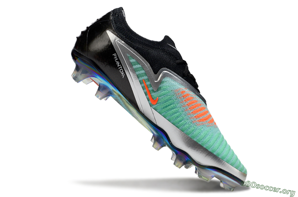 Nike Phantom 6 Low Elite FG Football Boots - Black/Jade/Silver 4