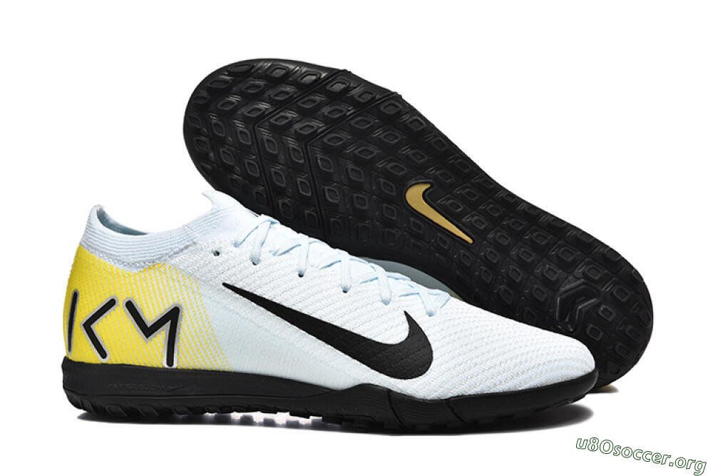 Nike Air Zoom Mercurial Vapor 16 Elite TF Football Shoes - White/Black/Yellow 2