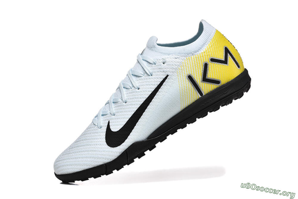 Nike Air Zoom Mercurial Vapor 16 Elite TF Football Shoes - White/Black/Yellow 8
