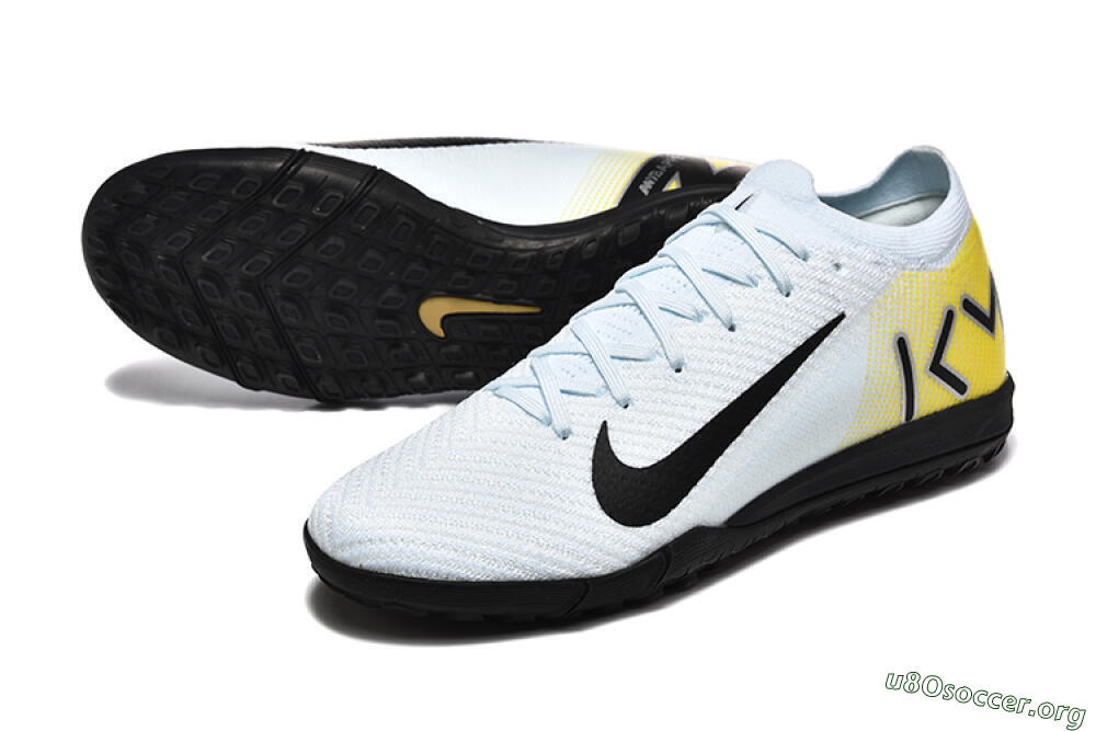 Nike Air Zoom Mercurial Vapor 16 Elite TF Football Shoes - White/Black/Yellow 0