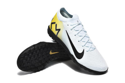 Nike Air Zoom Mercurial Vapor 16 Elite TF Football Shoes - White/Black/Yellow