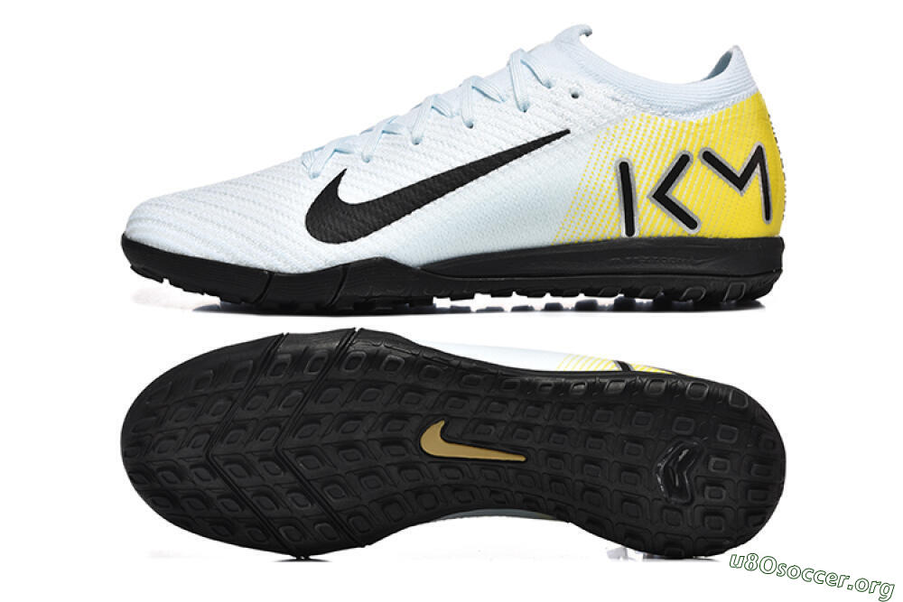 Nike Air Zoom Mercurial Vapor 16 Elite TF Football Shoes - White/Black/Yellow 1
