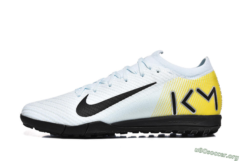 Nike Air Zoom Mercurial Vapor 16 Elite TF Football Shoes - White/Black/Yellow 3