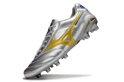 Mizuno Morelia Neo 4 FG Football Boots - Silver/Gold/Blue