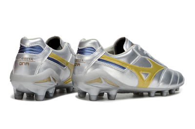 Mizuno Morelia Neo 4 FG Football Boots - Silver/Gold/Blue