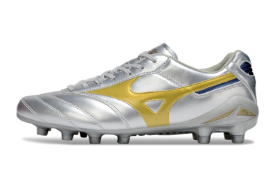 Mizuno Morelia Neo 4 FG Football Boots - Silver/Gold/Blue