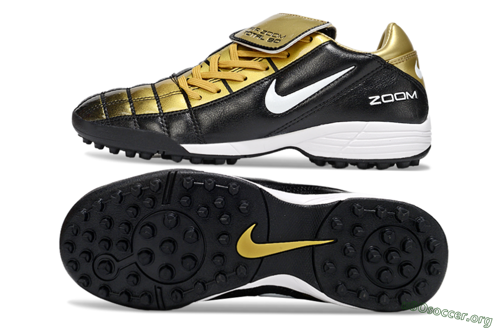Nike Air Zoom Total 90 III TF Football Shoes - Black/Gold/White 1