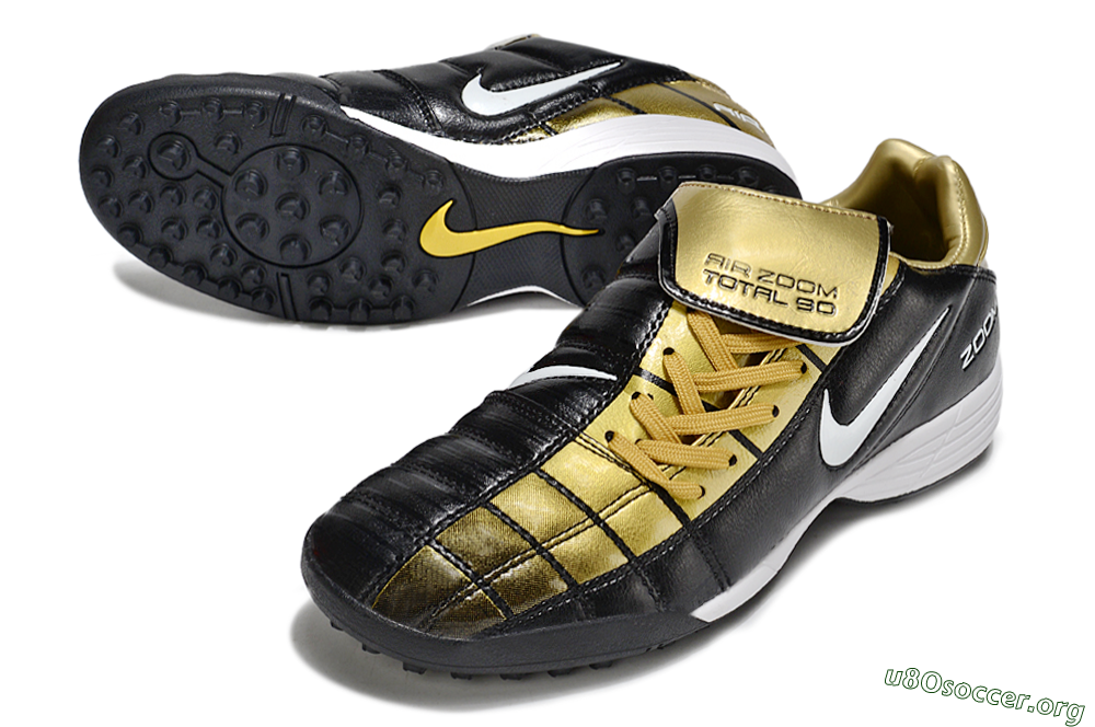 Nike Air Zoom Total 90 III TF Football Shoes - Black/Gold/White 0