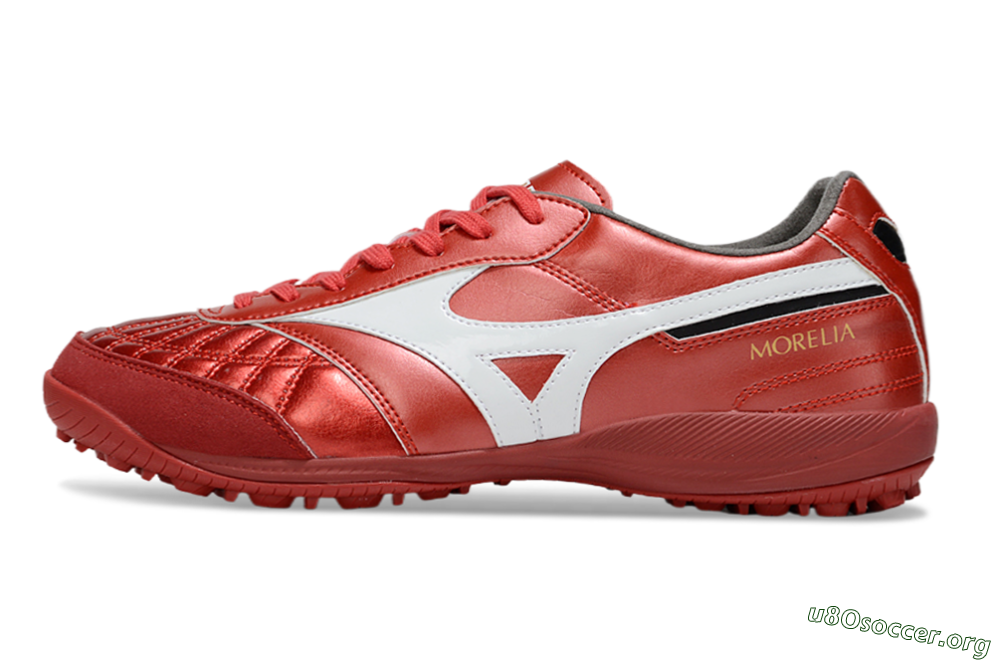 Mizuno Morelia Neo 4 TF Football Shoes - Red/White/Black 3