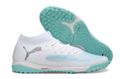 Puma Future 8 Ultimate TF Football Shoes - White/Silver/Blue