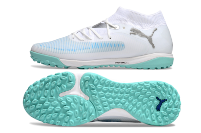 Puma Future 8 Ultimate TF Football Shoes - White/Silver/Blue