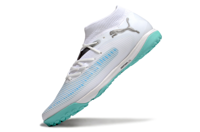 Puma Future 8 Ultimate TF Football Shoes - White/Silver/Blue