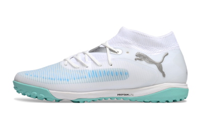 Puma Future 8 Ultimate TF Football Shoes - White/Silver/Blue