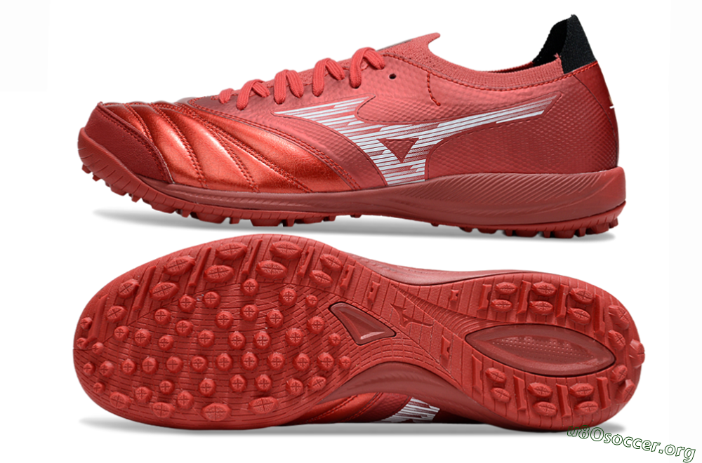 Mizuno Morelia Neo 4 TF Football Shoes - Red/White/Black 1