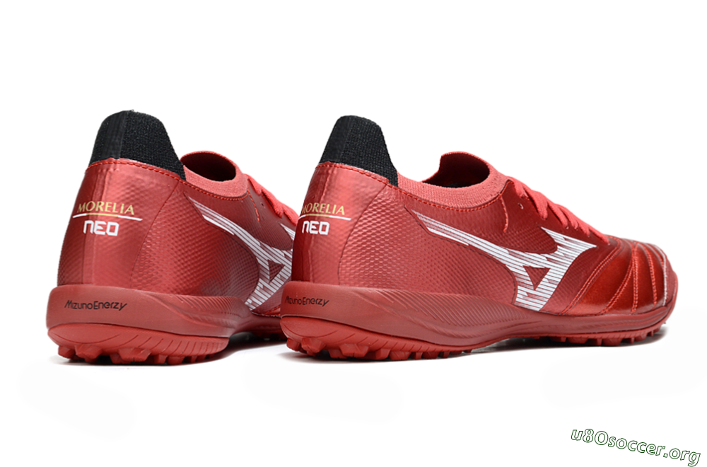 Mizuno Morelia Neo 4 TF Football Shoes - Red/White/Black 6