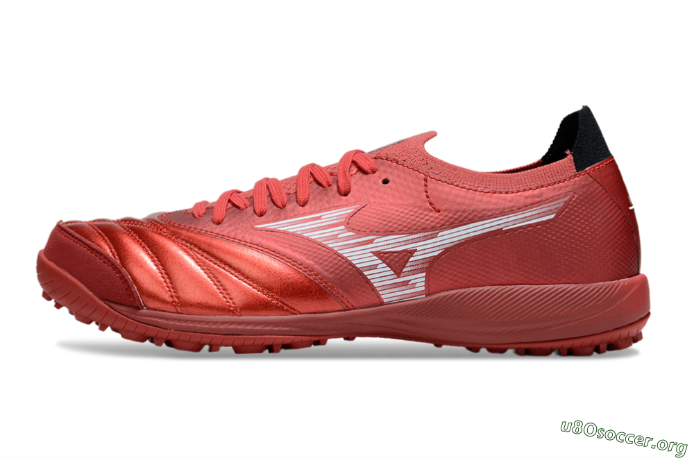 Mizuno Morelia Neo 4 TF Football Shoes - Red/White/Black 3