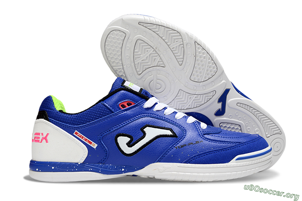 Joma Top Flex IC Football Shoes - Blue/White/Red 2
