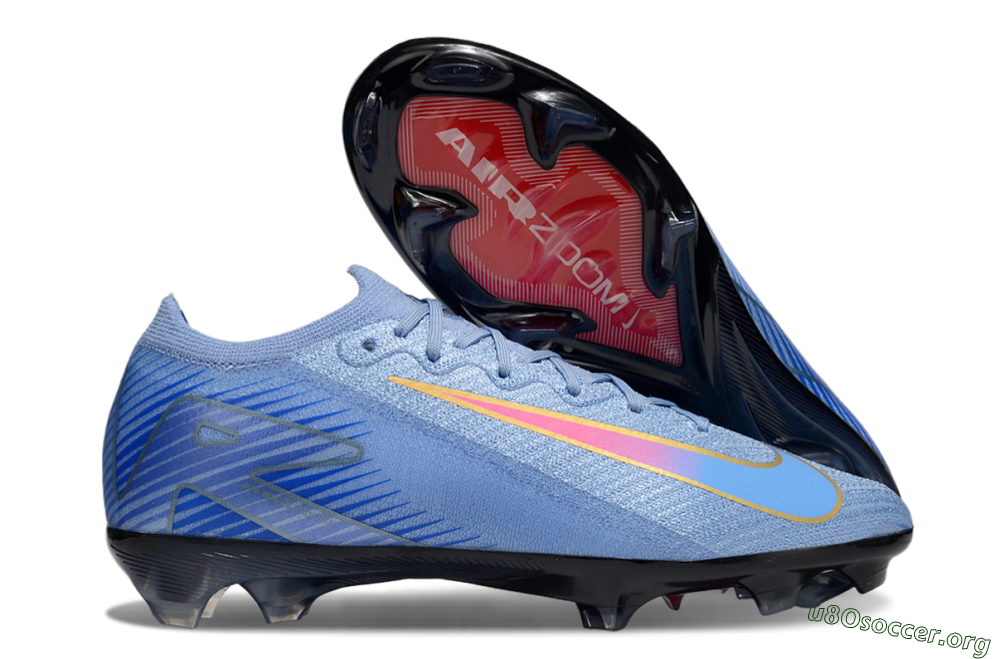 Nike Air Zoom Mercurial Vapor 16 Elite FG Football Boots - Blue/Pink/Gold 2