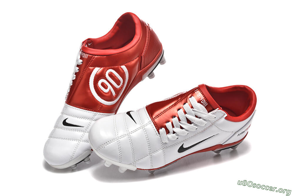 Nike Total 90 III FG Football Boots - Silver/Black/Red 6