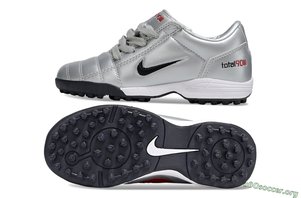 Nike Total 90 III TF Football Shoes - Silver/Black/White 1