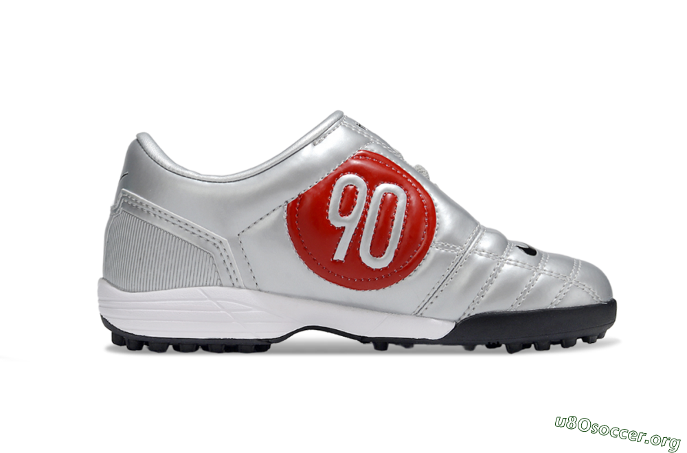 Nike Total 90 III TF Football Shoes - Silver/Black/White 5