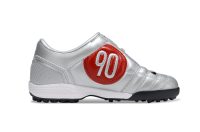 Nike Total 90 III TF Football Shoes - Silver/Black/White
