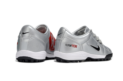 Nike Total 90 III TF Football Shoes - Silver/Black/White