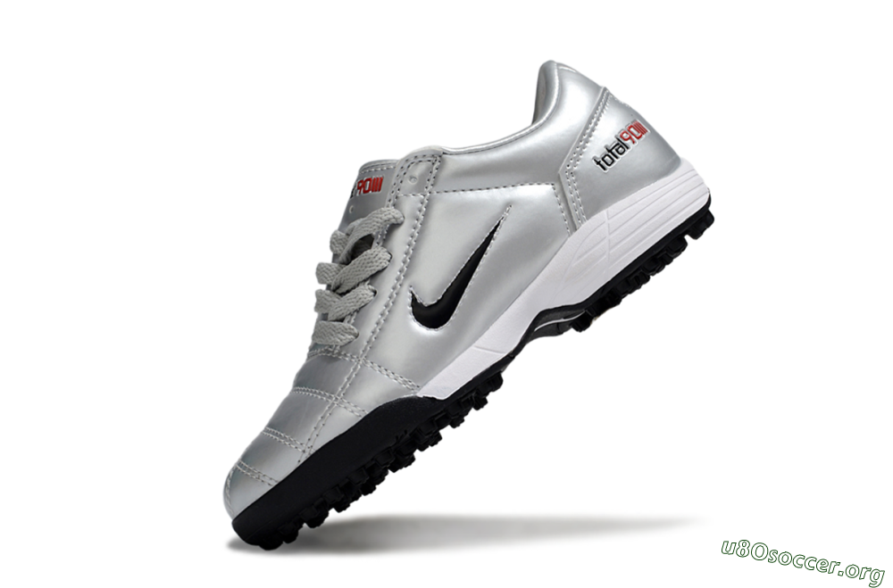 Nike Total 90 III TF Football Shoes - Silver/Black/White 4