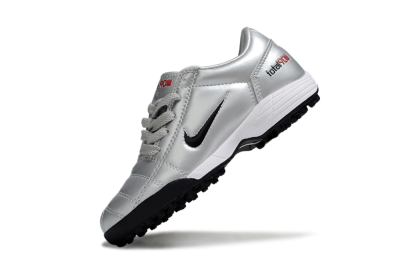 Nike Total 90 III TF Football Shoes - Silver/Black/White