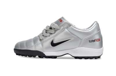 Nike Total 90 III TF Football Shoes - Silver/Black/White