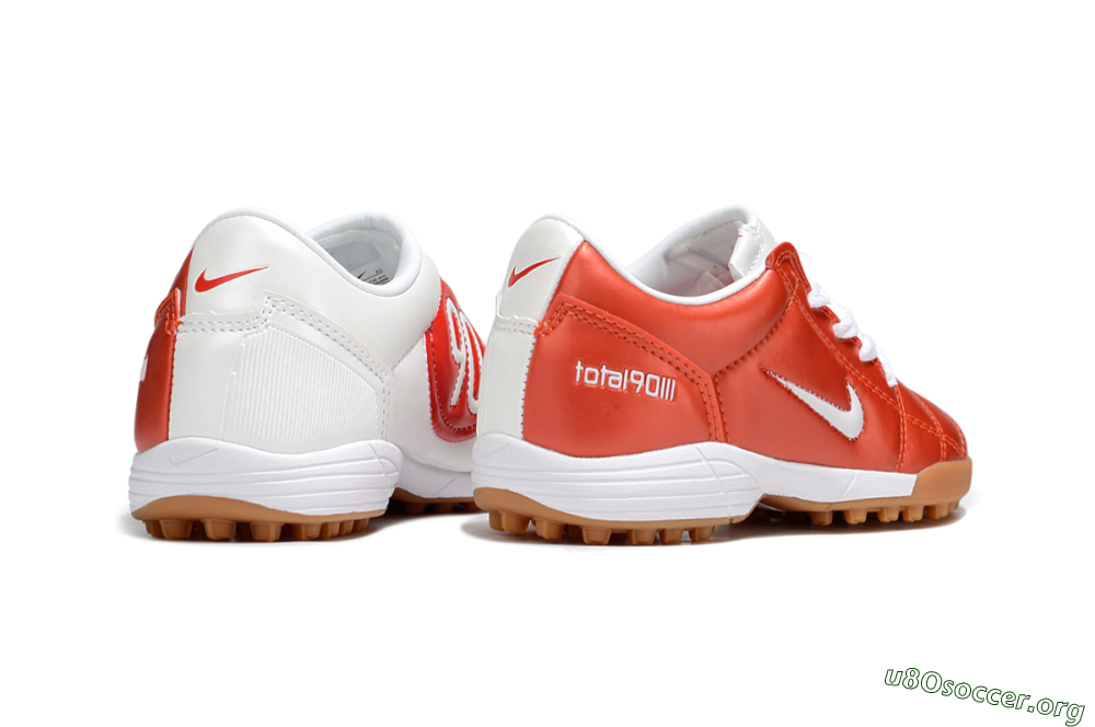 Nike Total 90 III TF Football Shoes - Red/White/Brown 5
