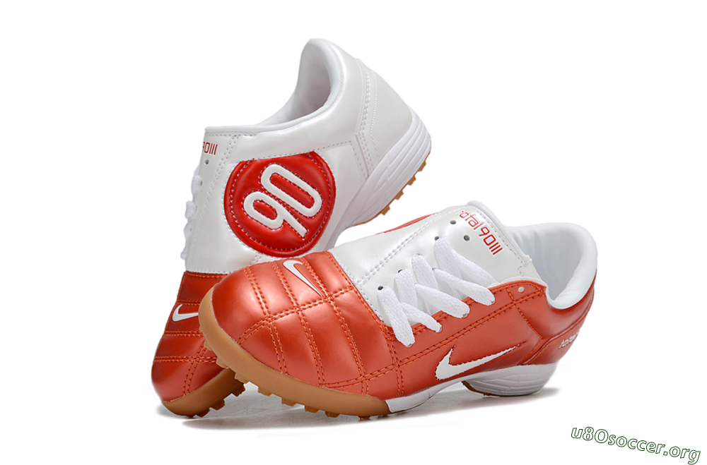 Nike Total 90 III TF Football Shoes - Red/White/Brown 3