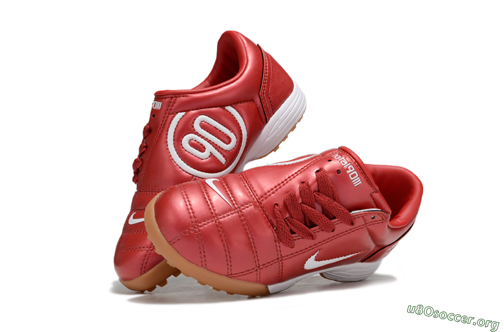 Nike Total 90 III TF Football Shoes - Red/White/Brown 3