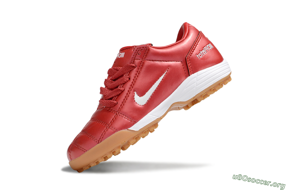 Nike Total 90 III TF Football Shoes - Red/White/Brown 4