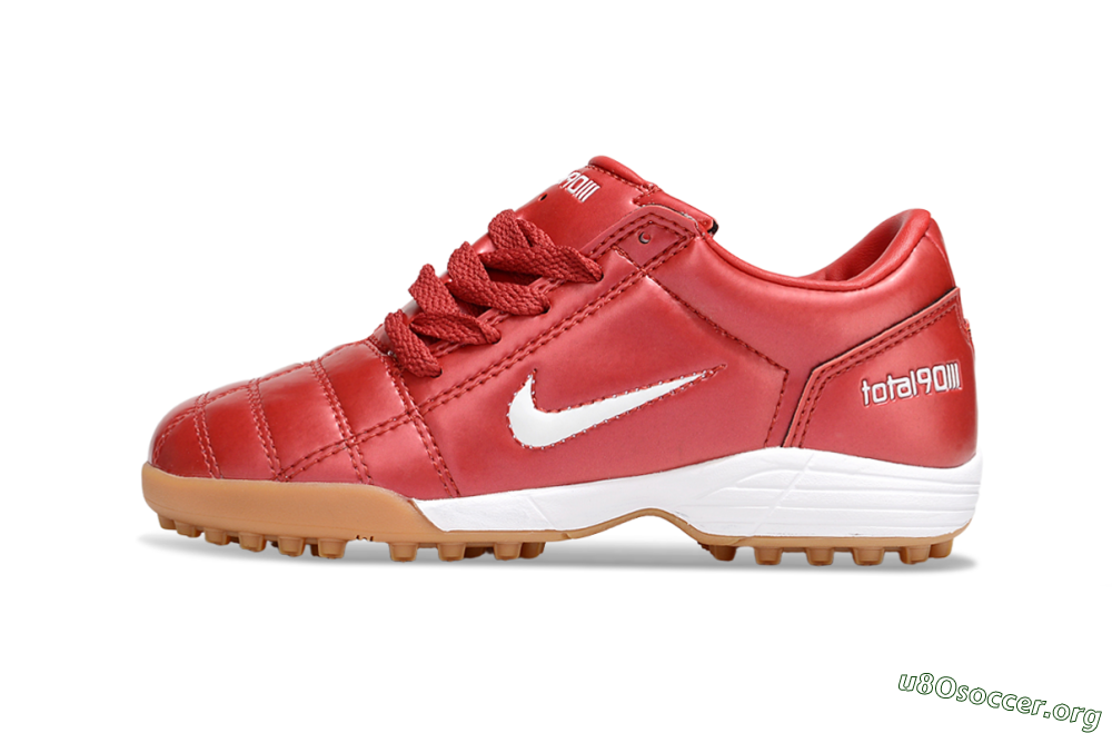Nike Total 90 III TF Football Shoes - Red/White/Brown 2