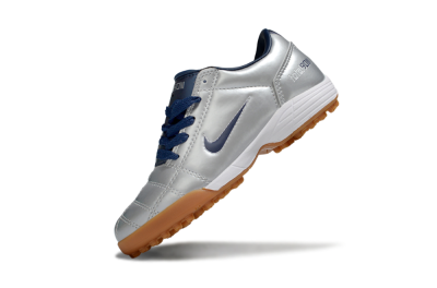 Nike Total 90 III TF Football Shoes - Silver/Blue/White