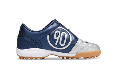 Nike Total 90 III TF Football Shoes - Silver/Blue/White