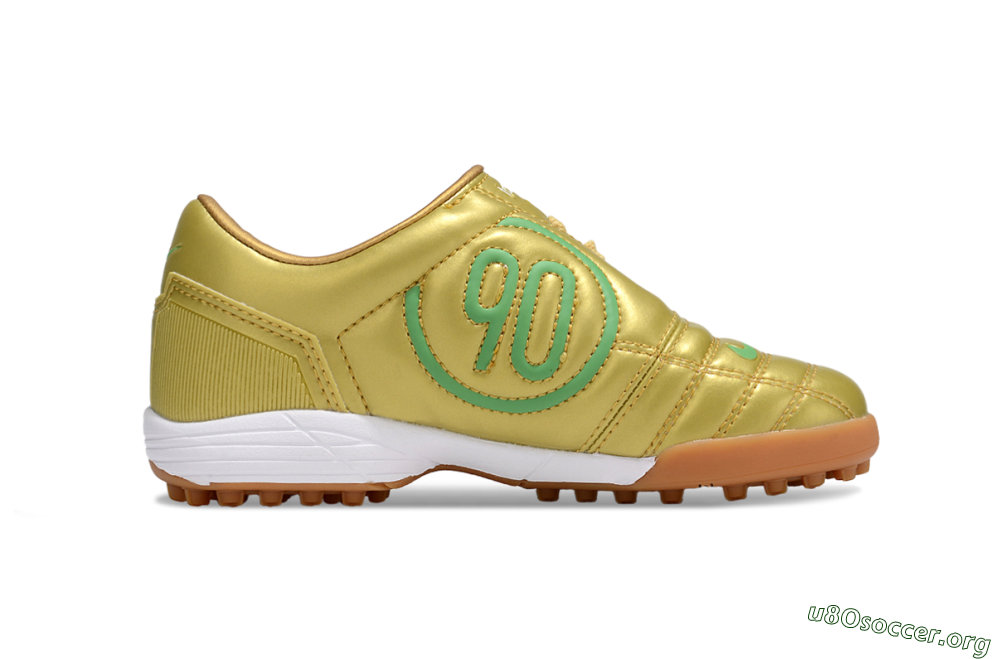 Nike Total 90 III TF Football Shoes - Gold/Green/White 5