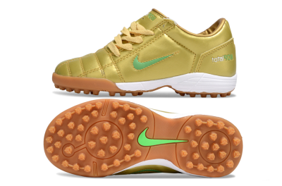 Nike Total 90 III TF Football Shoes - Gold/Green/White