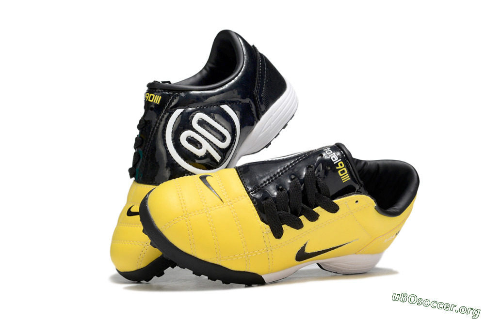 Nike Total 90 III TF Football Shoes - Yellow/Black/White 3