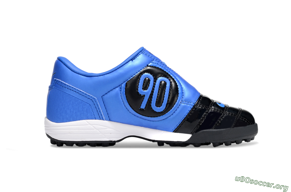 Nike Total 90 III TF Football Shoes - Black/Blue/White 6