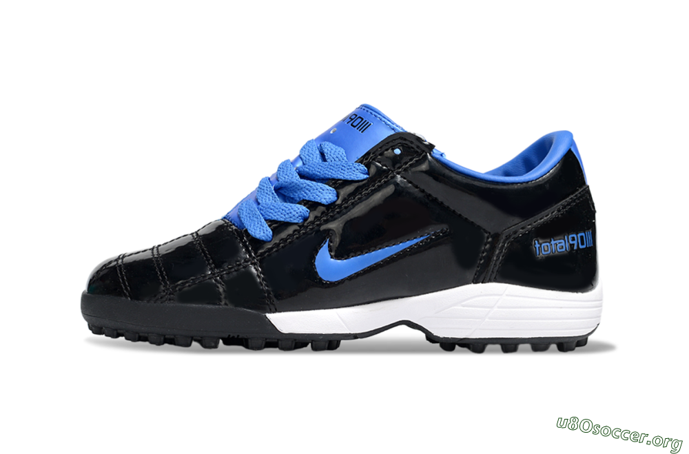 Nike Total 90 III TF Football Shoes - Black/Blue/White 2
