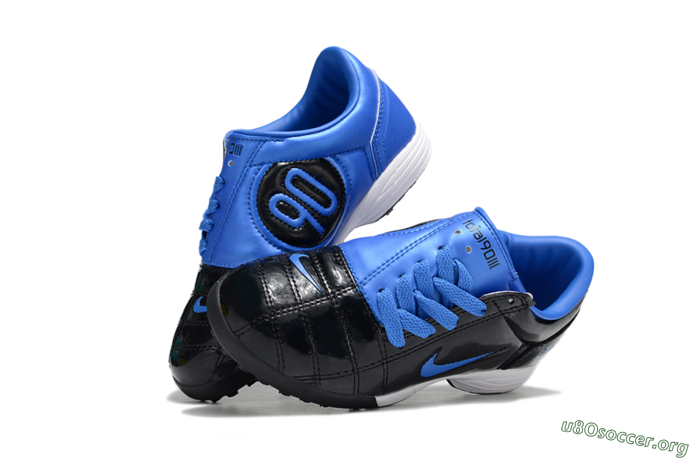 Nike Total 90 III TF Football Shoes - Black/Blue/White 3