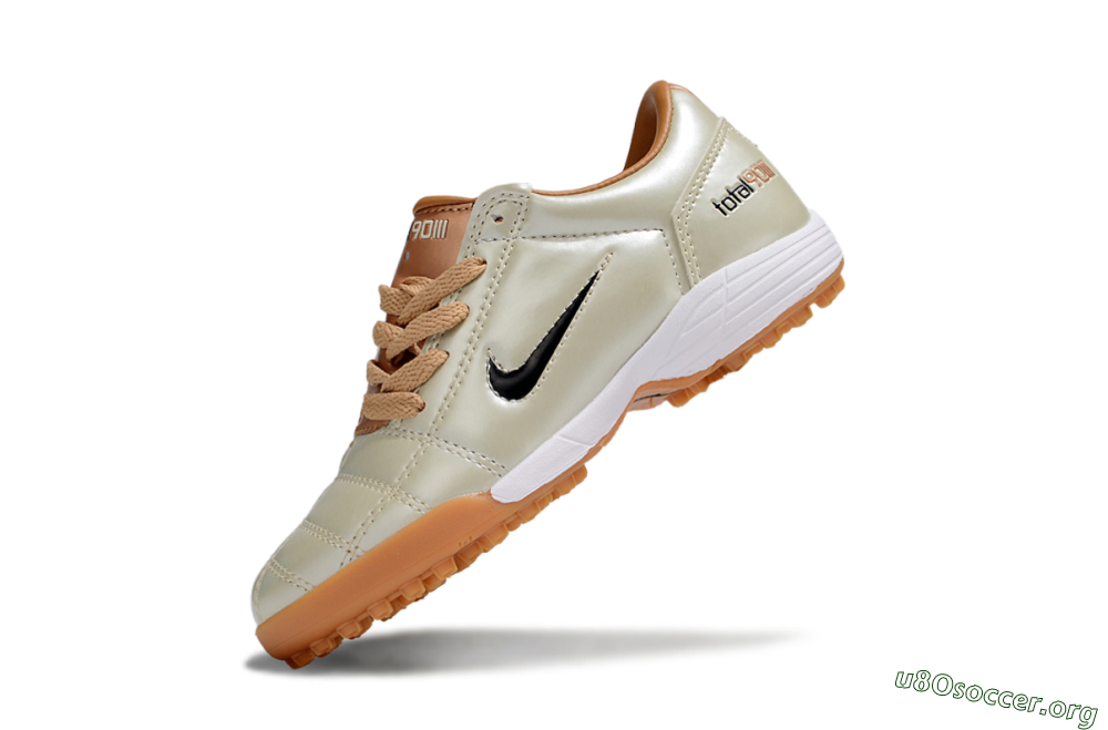 Nike Total 90 III TF Football Shoes - Gold/Black/White 4