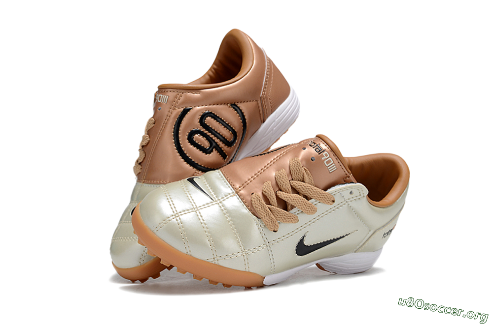Nike Total 90 III TF Football Shoes - Gold/Black/White 3